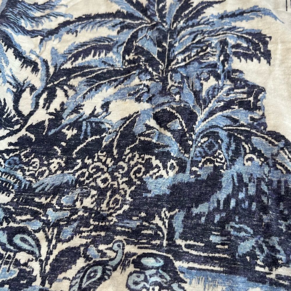 Rare Christian Dior Palm Tree Womens Shirt XS Blue - Picture 4 of 8